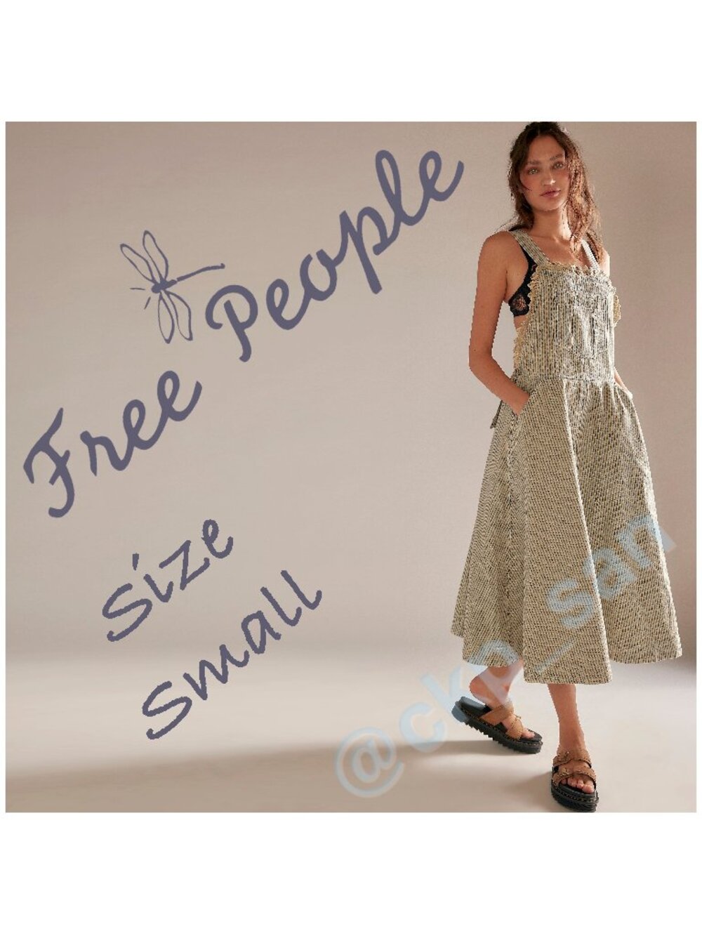NWOT Free People Sundown Railroad Skirtall Sz S